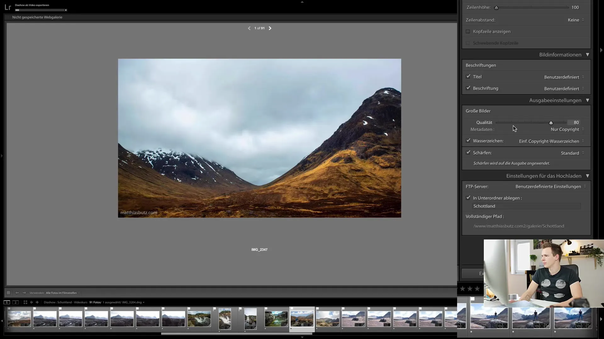 How to simply create an online gallery with Lightroom Classic CC