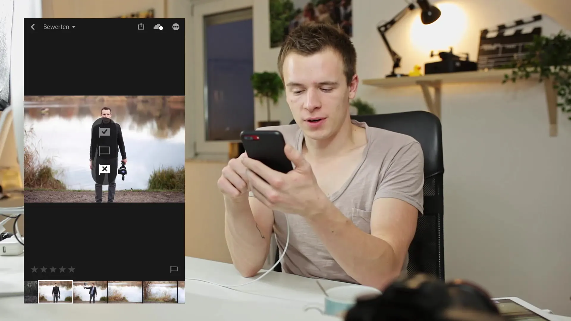 Optimizacija uporabe knjižnice Lightroom Classic CC na pametnem telefonu