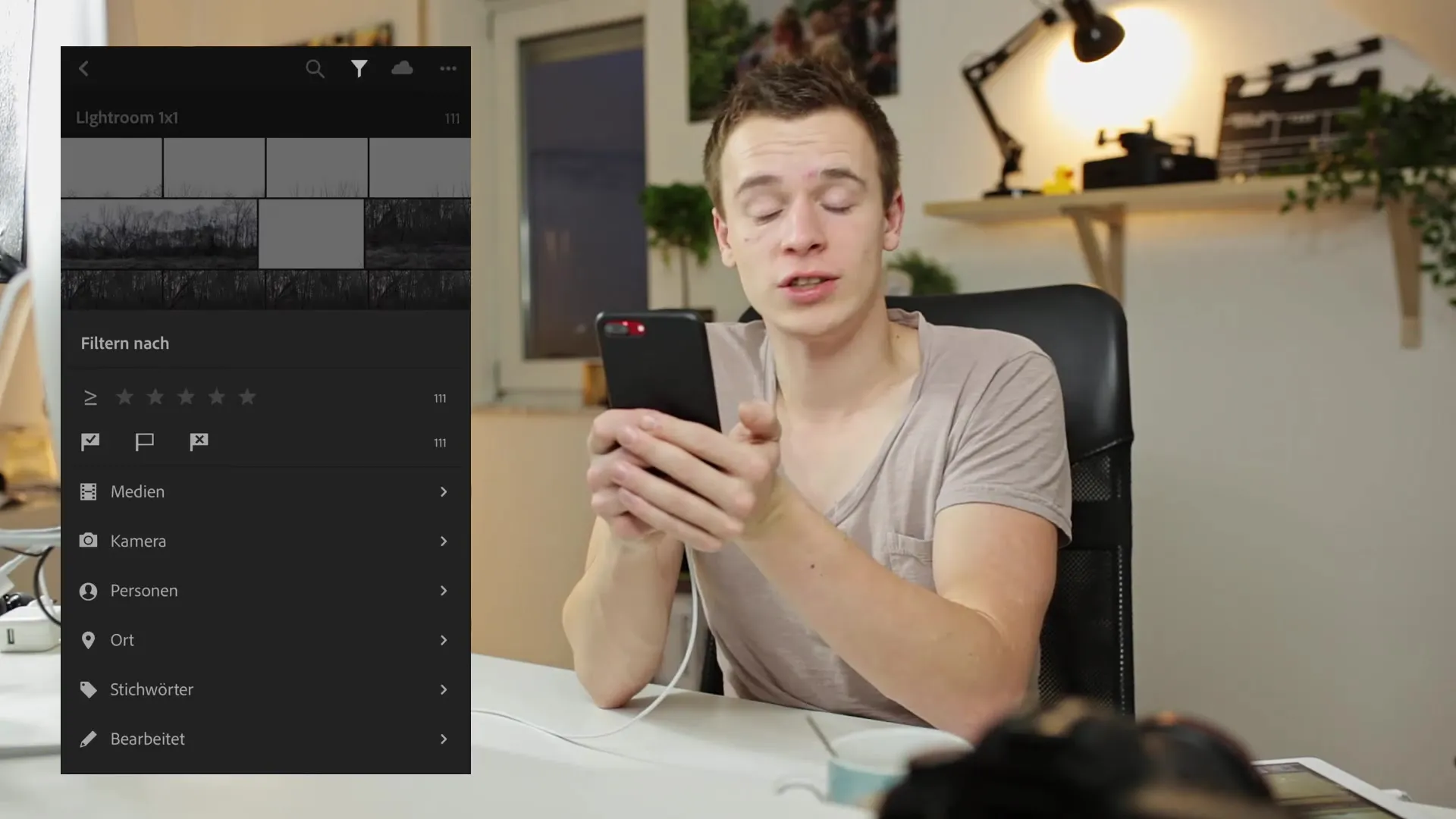 Optimizacija uporabe knjižnice Lightroom Classic CC na pametnem telefonu