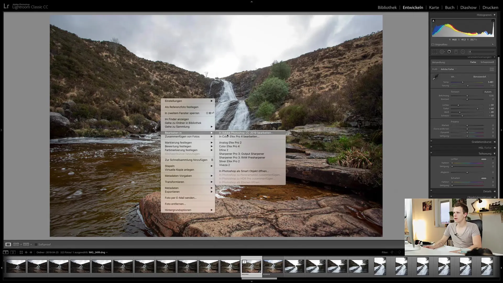 Efficient image editing with Lightroom and Photoshop