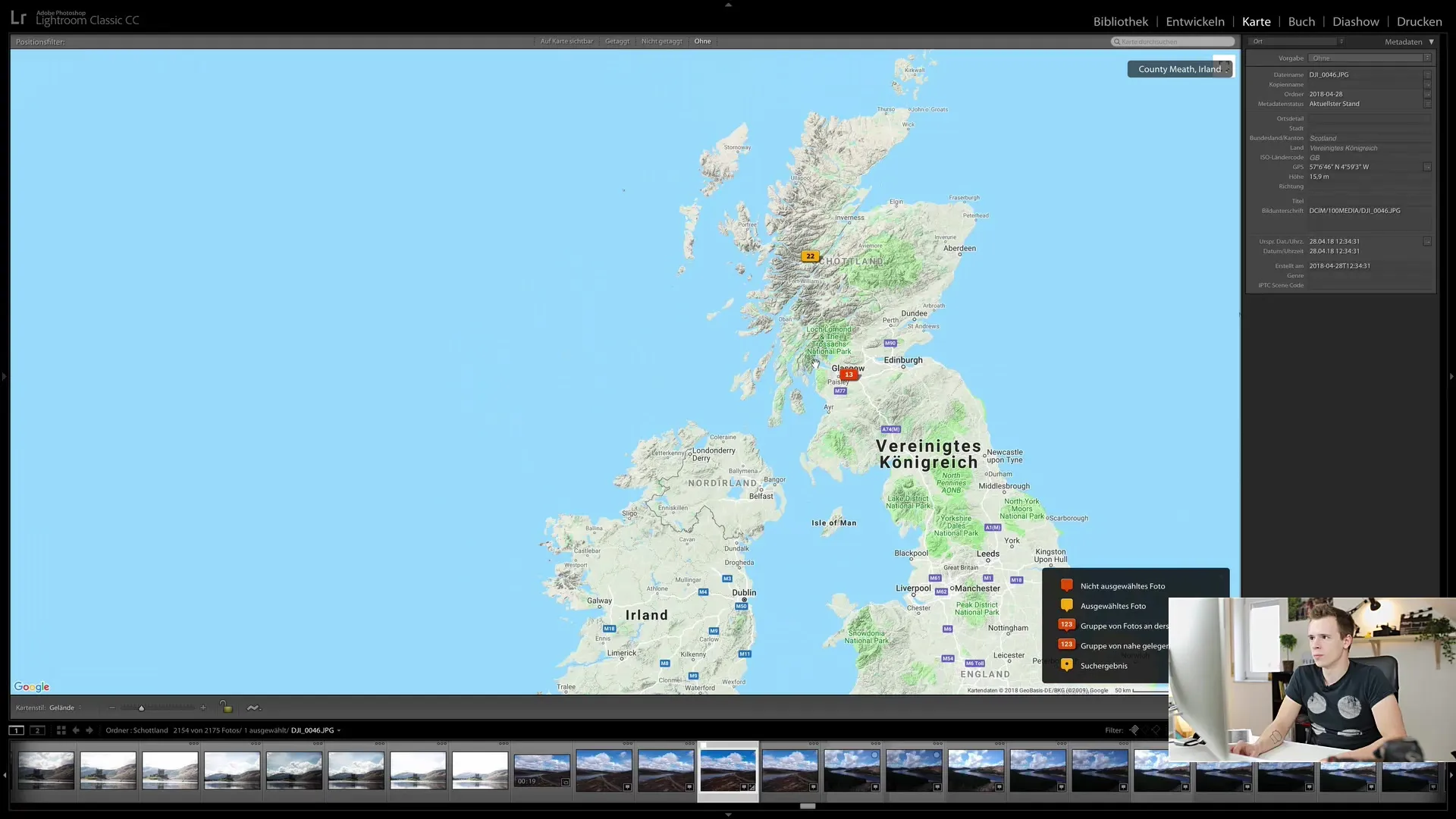 Using the map module in Lightroom Classic CC