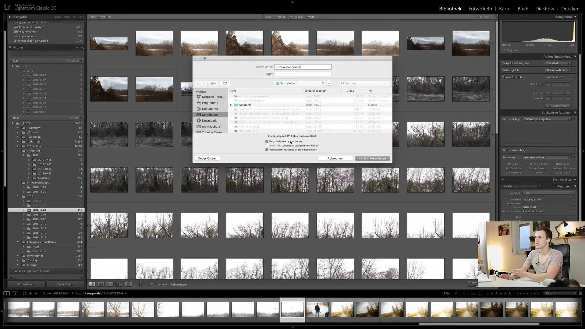 Lightroom Classic CC: Bilder archivieren und Katalog exportieren