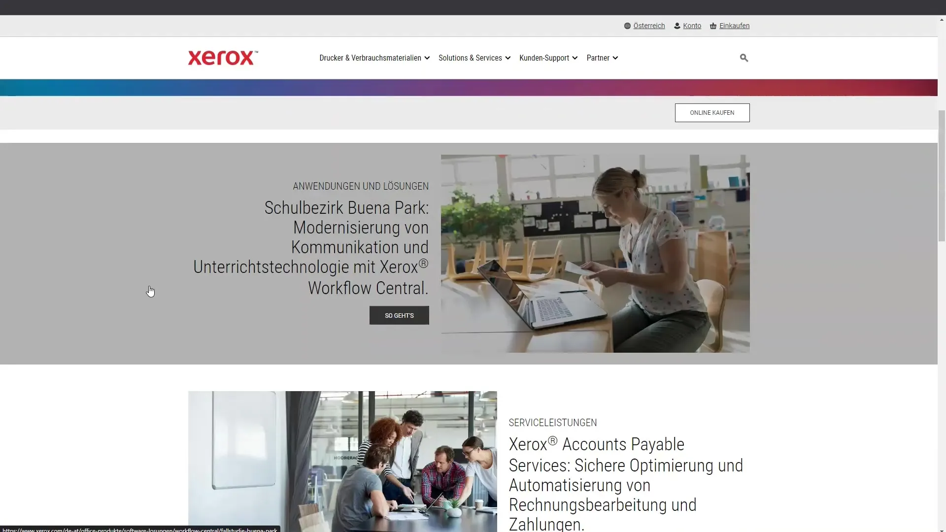 Artificial intelligence for cost reduction: User example Xerox