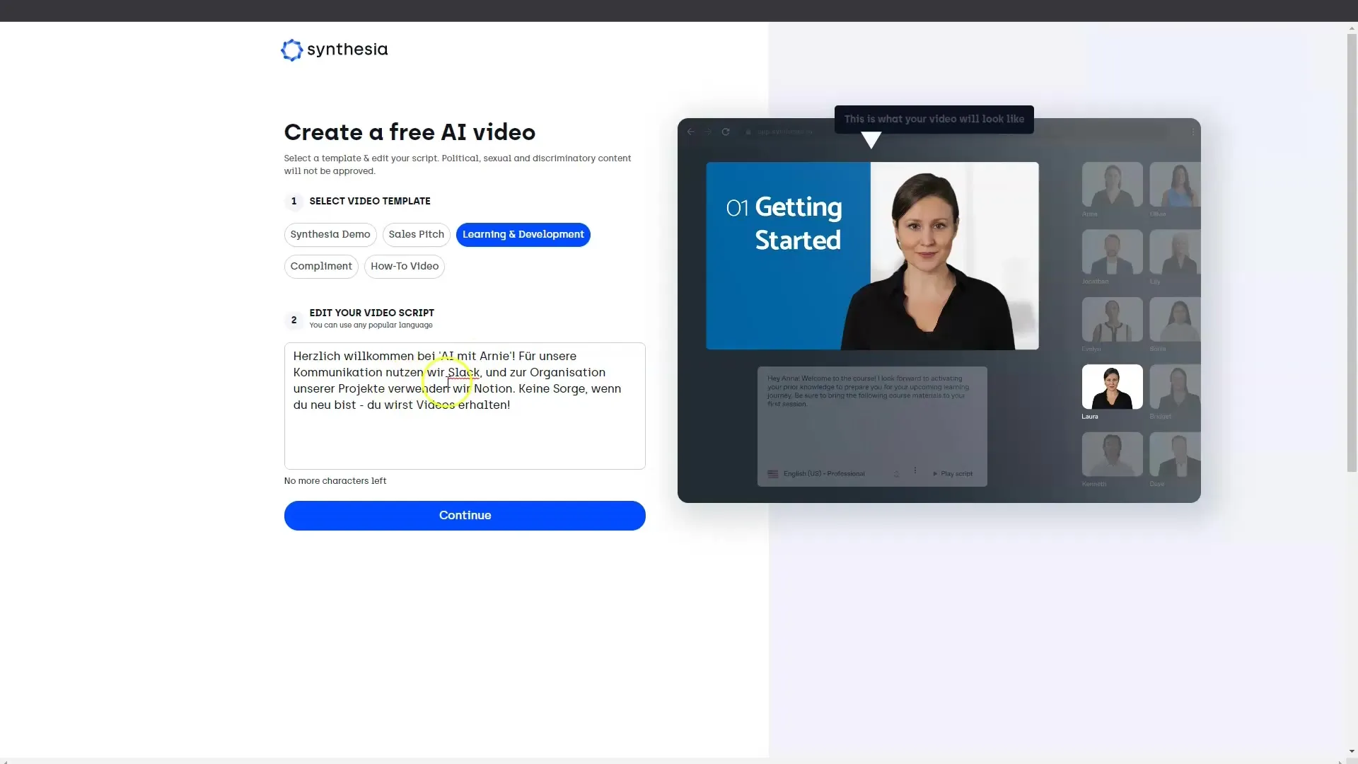 Artificial intelligence in onboarding - Create your welcome video