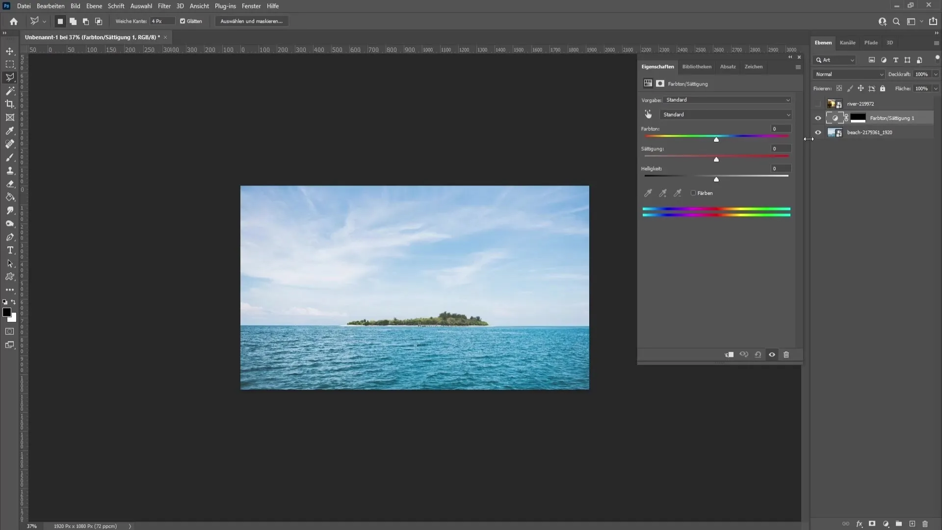 Coloring water in Photoshop - Step-by-step guide