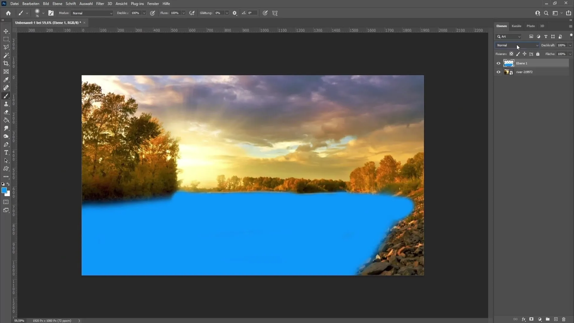 Mewarnai air di Photoshop - Petunjuk Langkah demi Langkah