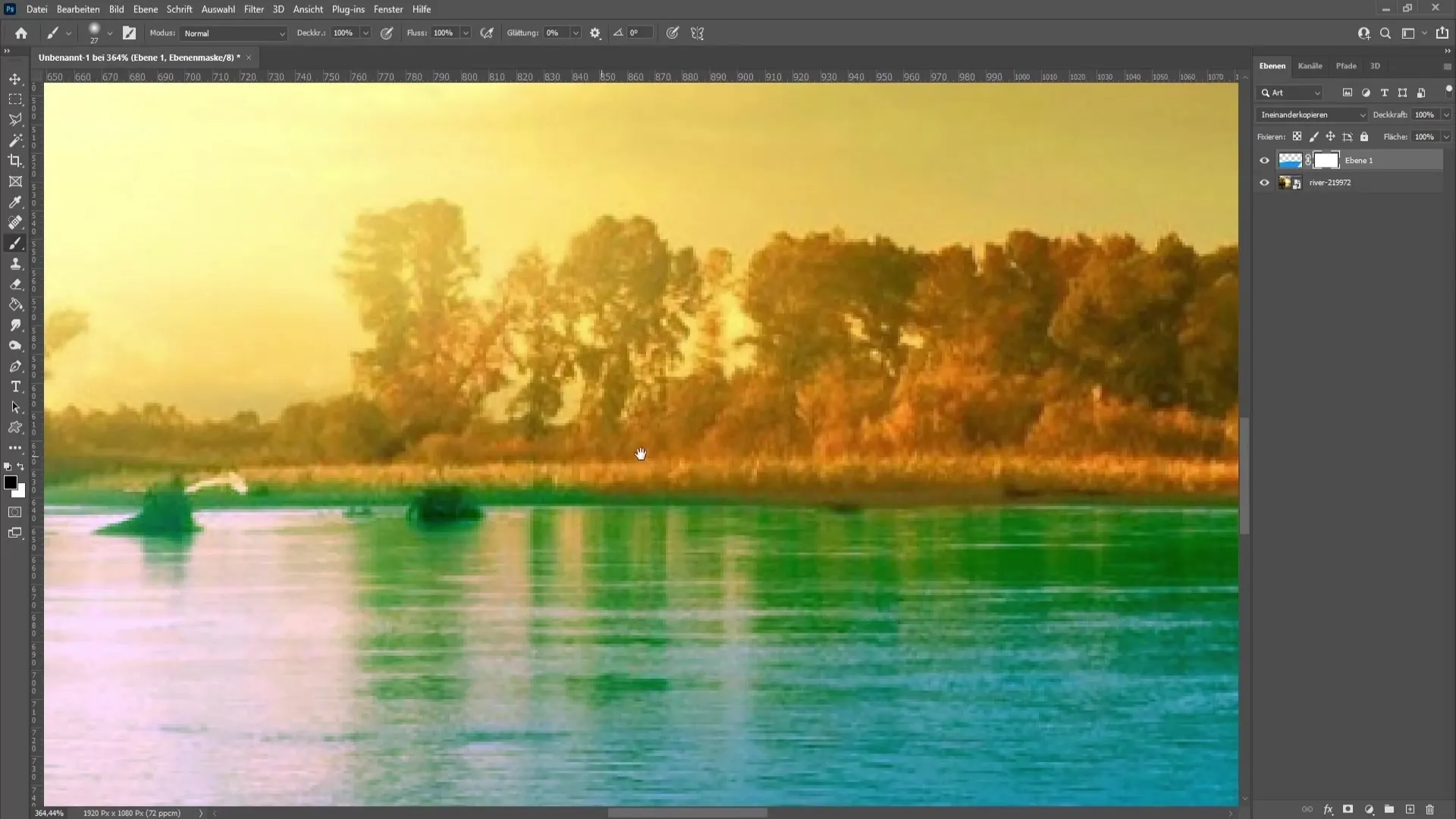 Coloring water in Photoshop - step-by-step guide