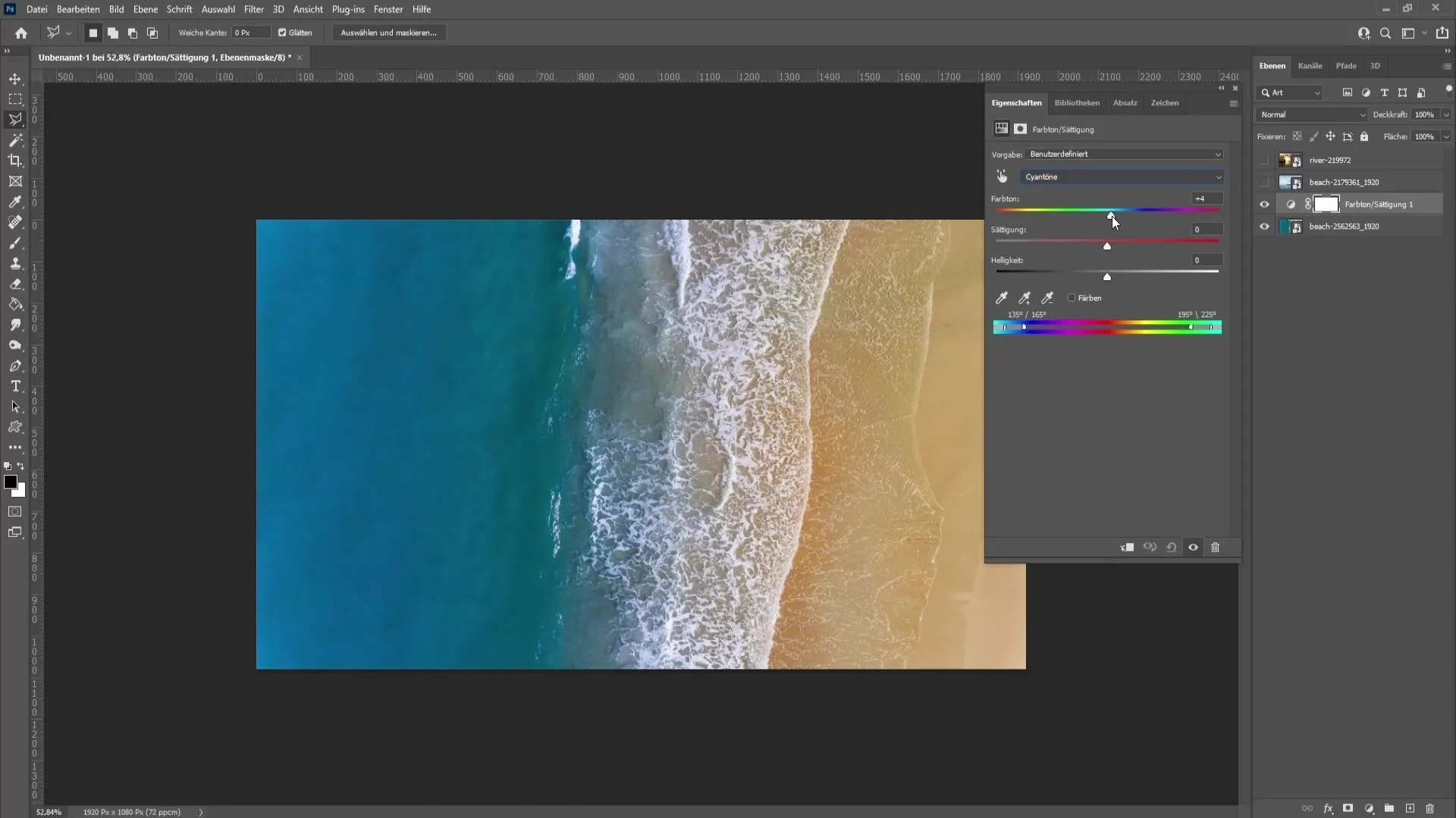 Coloring water in Photoshop - Step by step guide