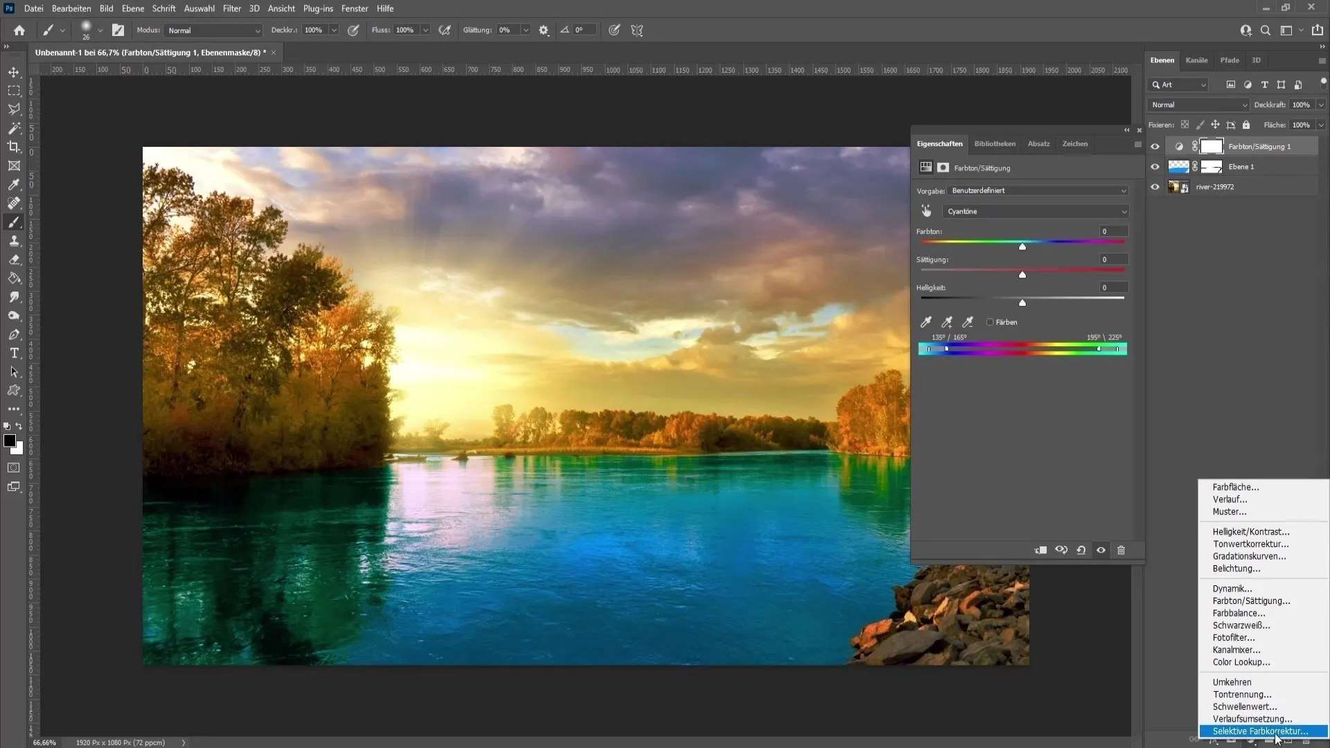 Coloring water in Photoshop - step-by-step guide