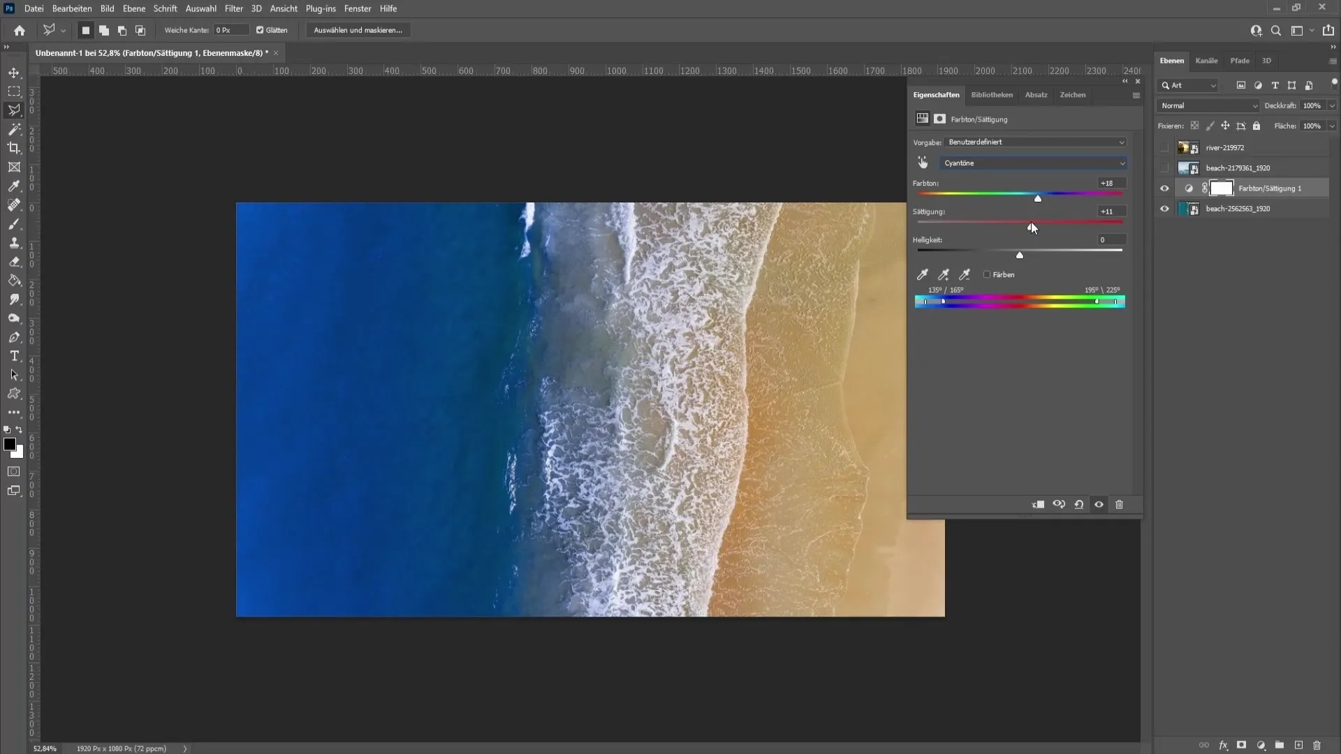 Coloring water in Photoshop - step-by-step guide