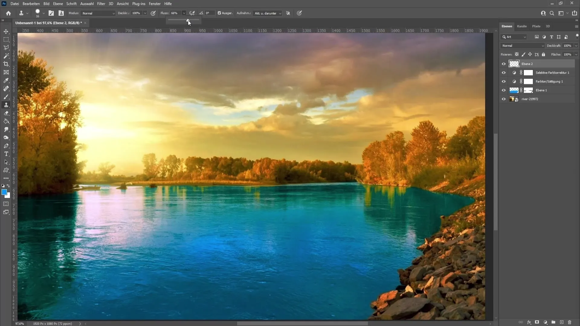 Coloring water in Photoshop - Step-by-step guide