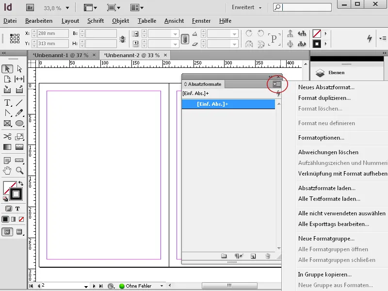 Einstieg in InDesign