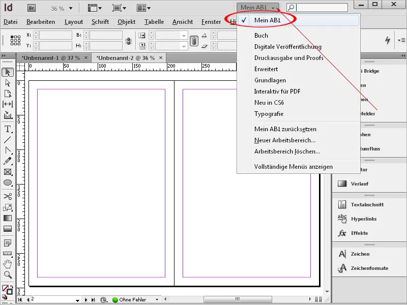 Começar a utilizar o InDesign