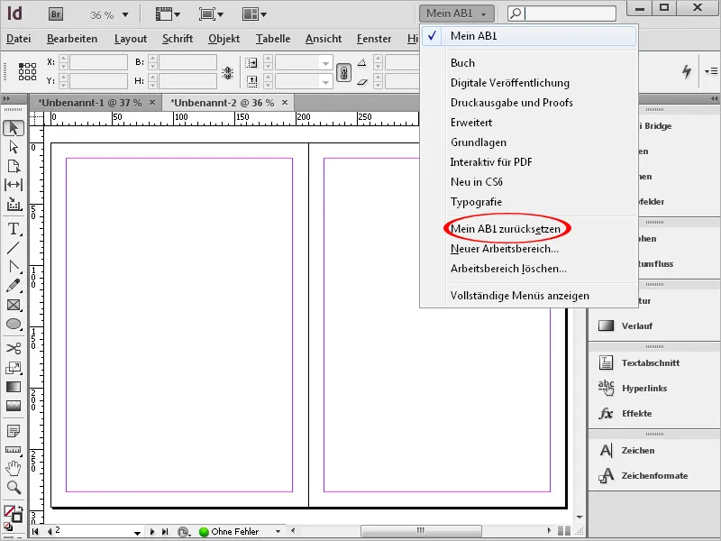 Começar a utilizar o InDesign