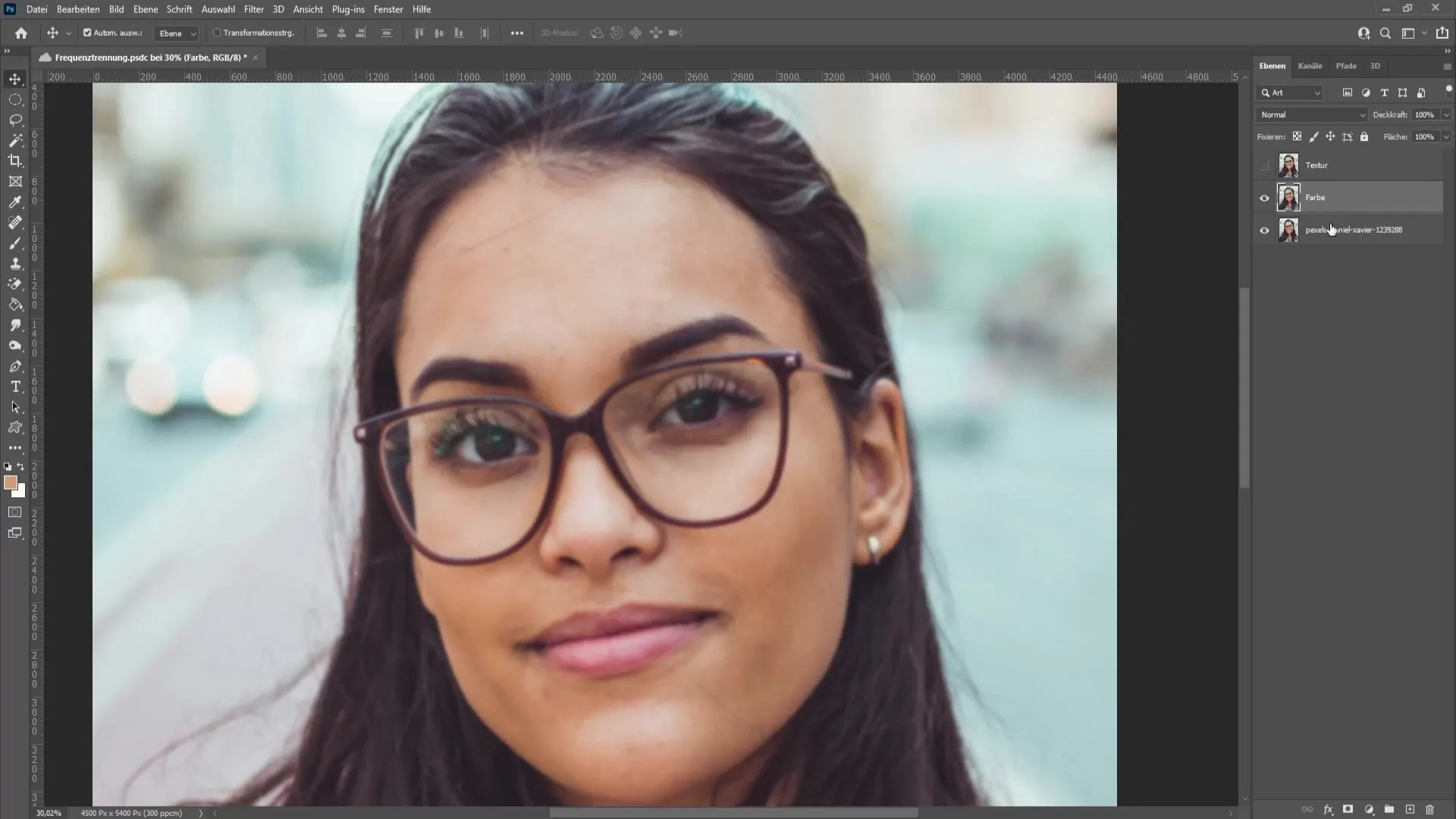 Frequency separation in Photoshop: Implemented effectively and easily