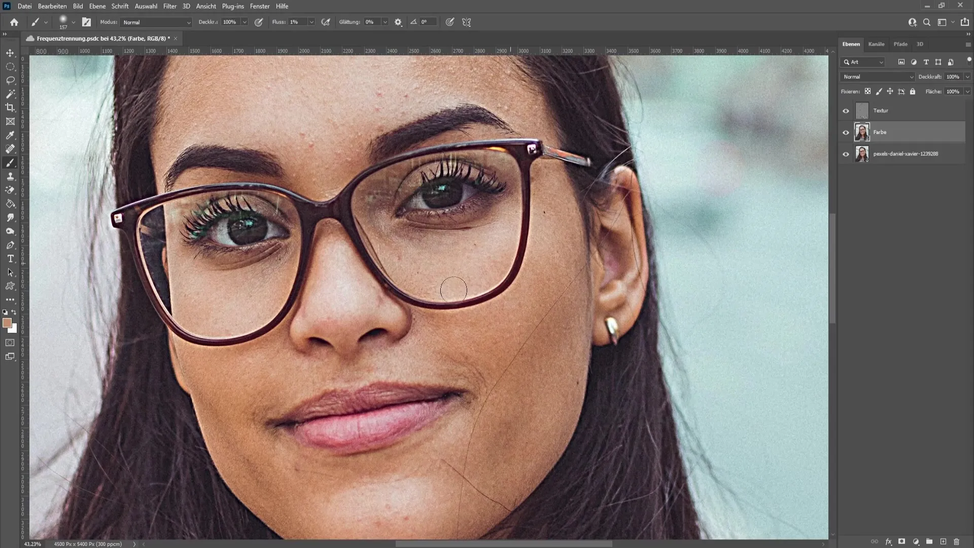 Frequency separation in Photoshop: Implemented effectively and easily