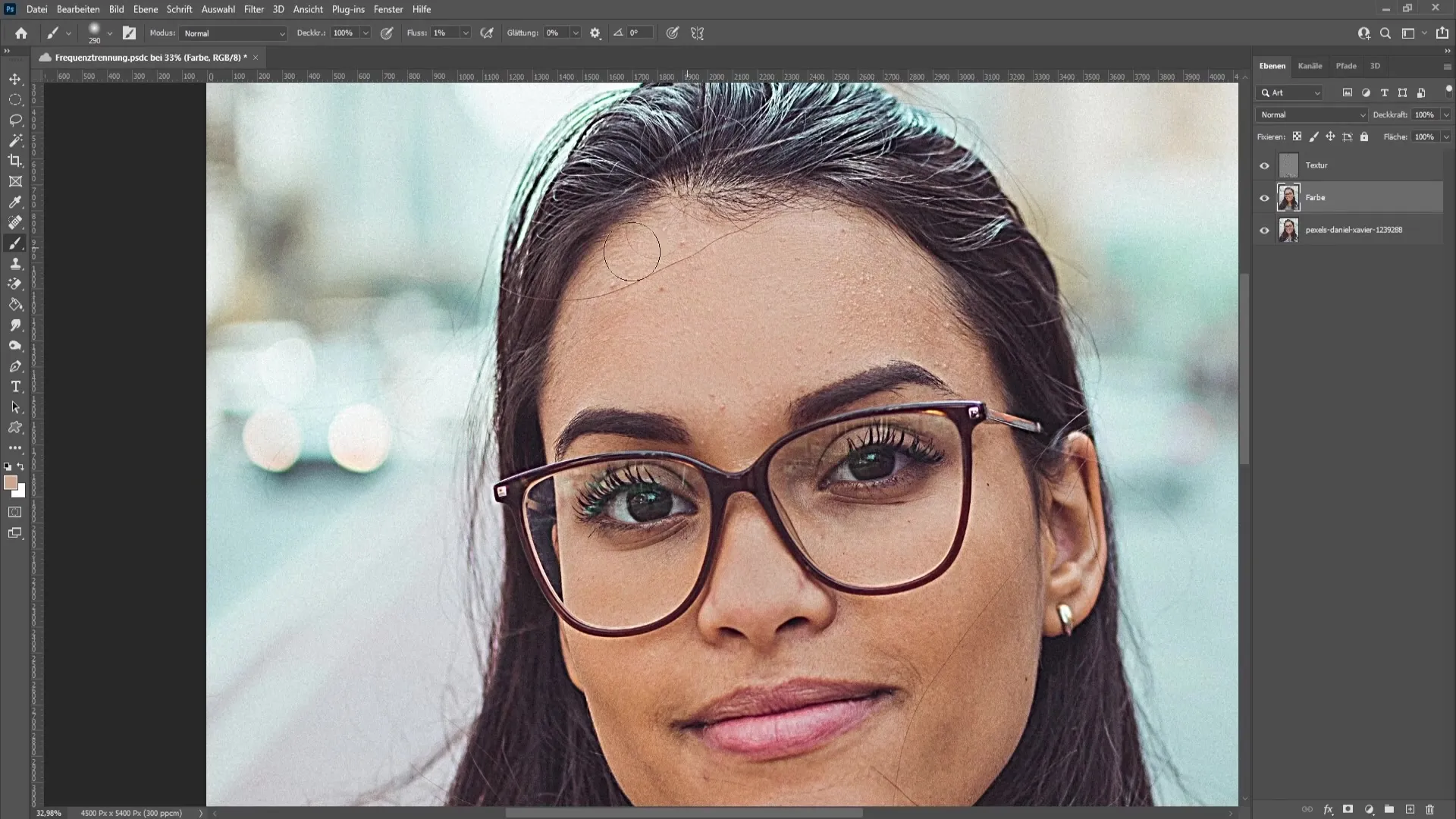 Frequency separation in Photoshop: Implemented effectively and simply