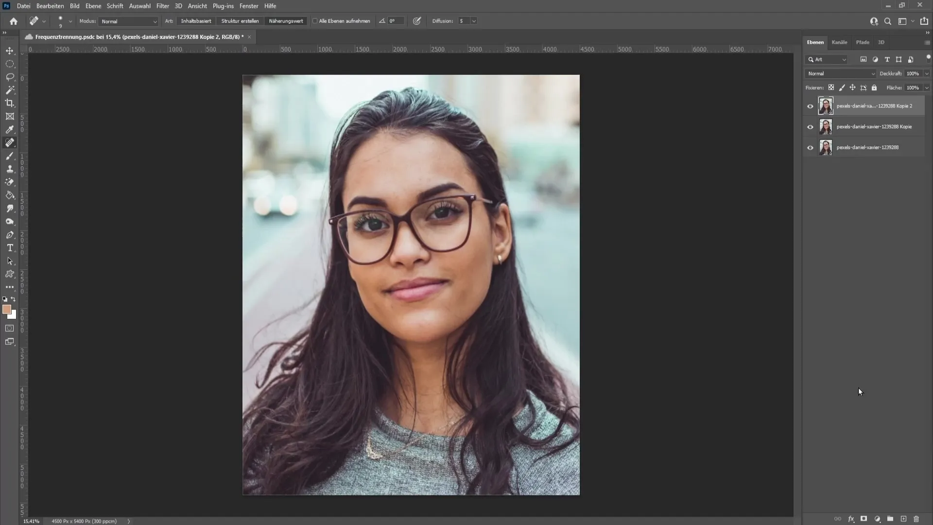 Frequency separation in Photoshop: Implemented effectively and simply