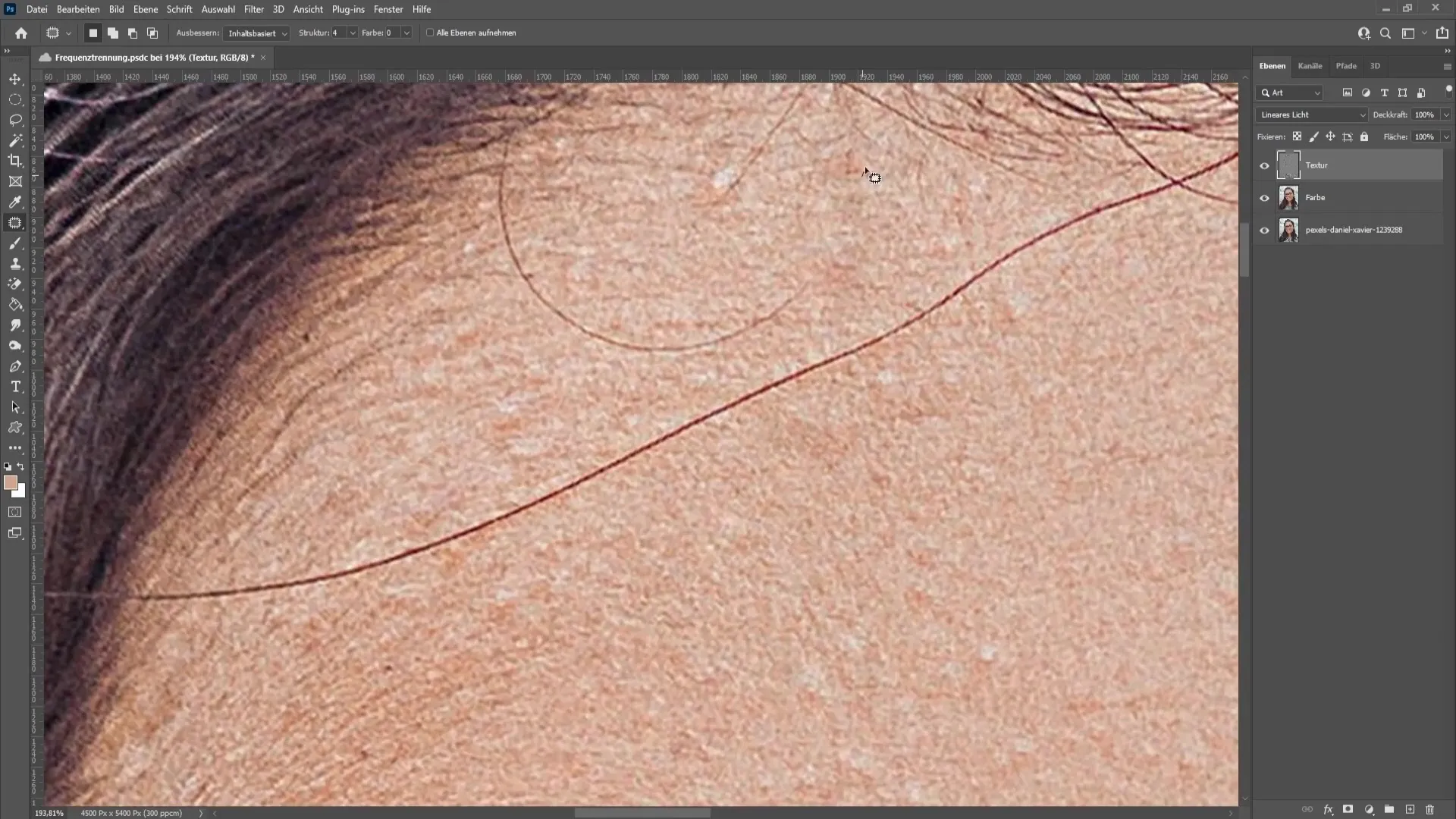 Frequency separation in Photoshop: implemented effectively and simply