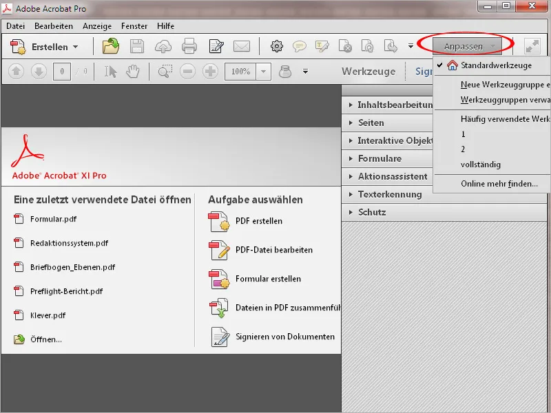 Overview of the Acrobat workspace