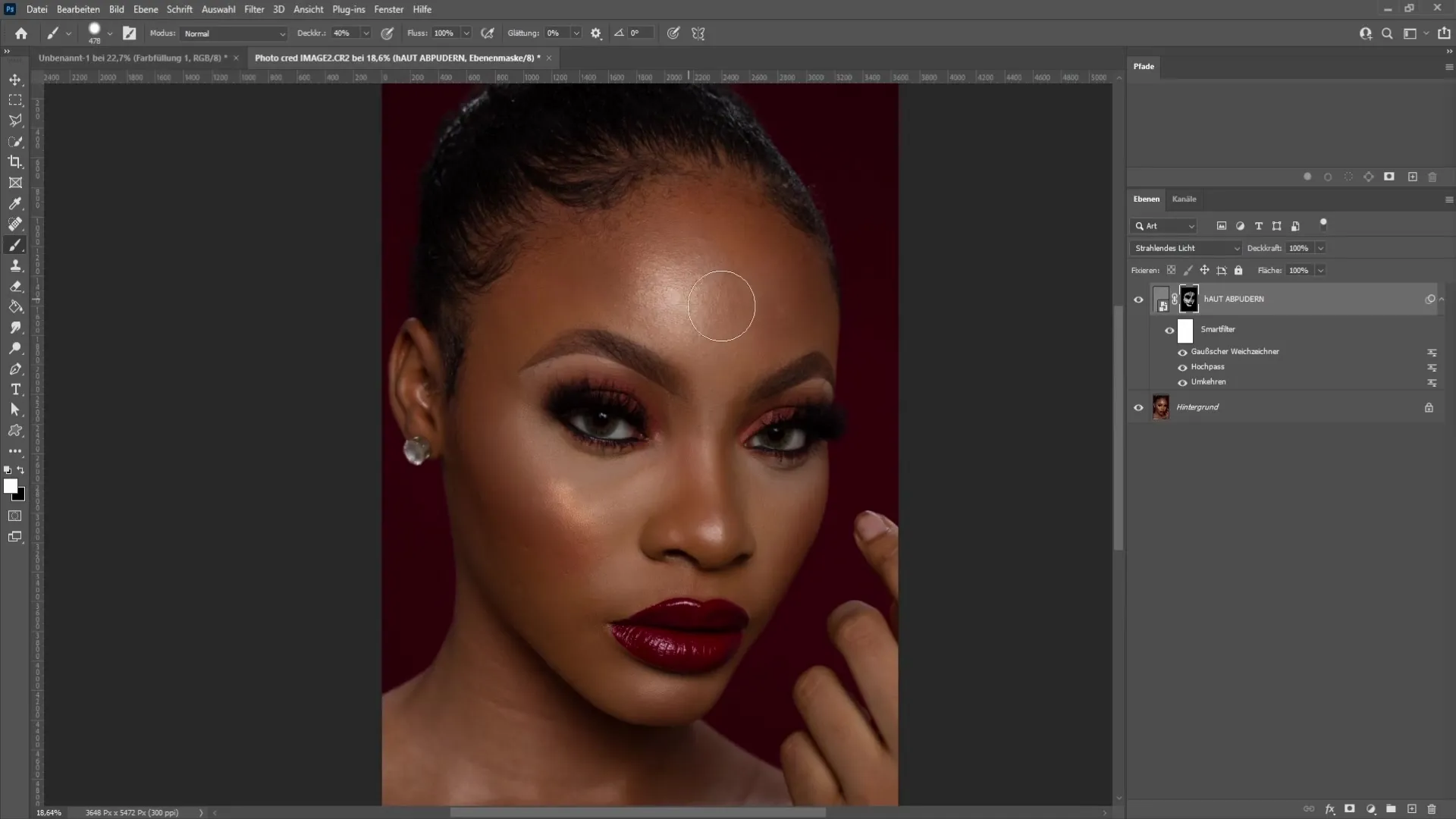 Powdering skin in Photoshop - A step-by-step guide