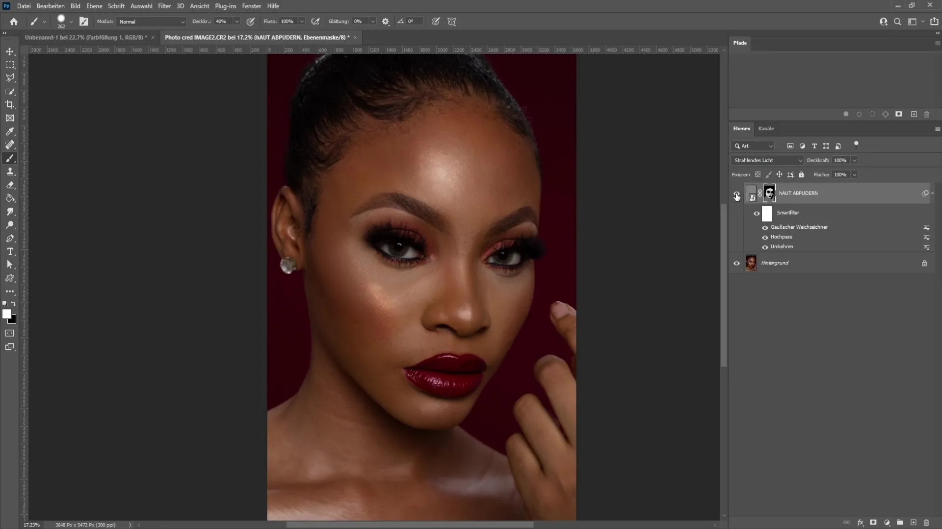 Powdering skin in Photoshop - A step-by-step guide