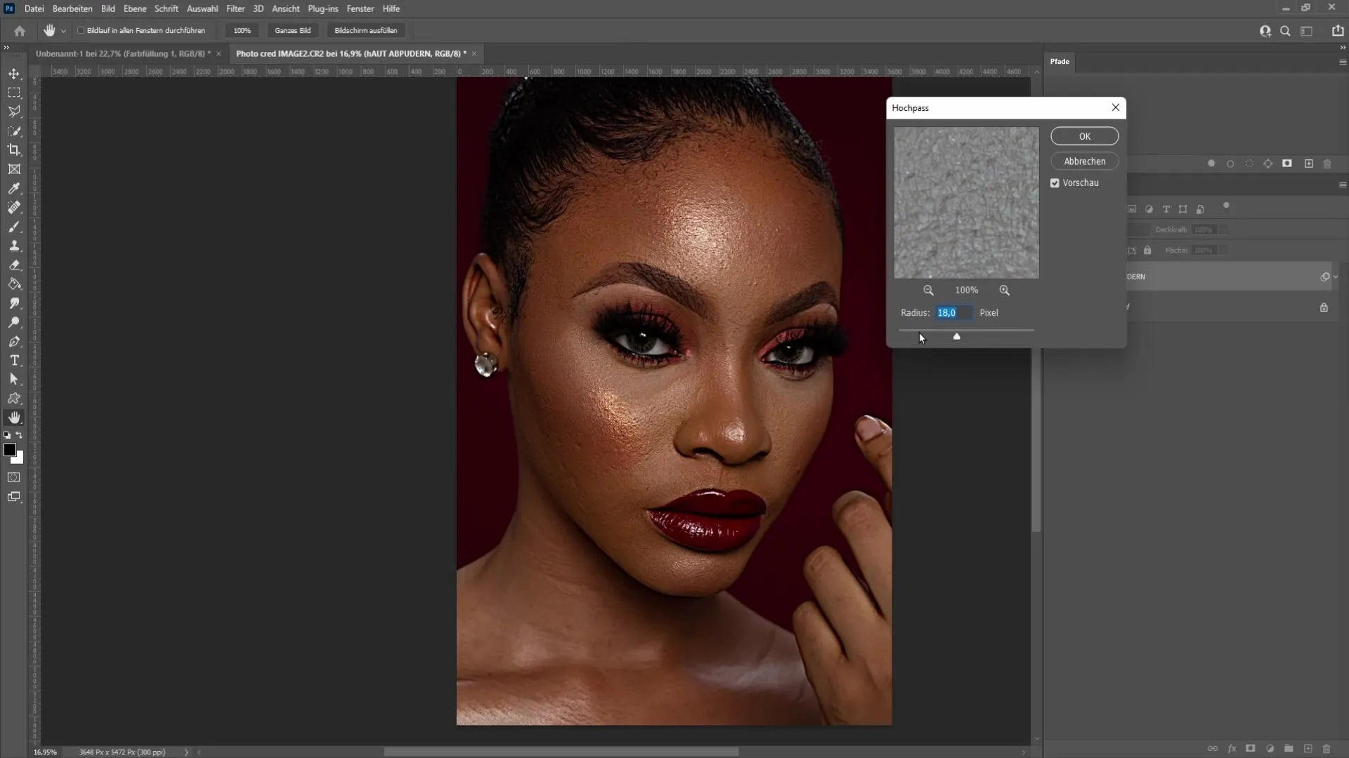 Powdering skin in Photoshop - A step-by-step guide