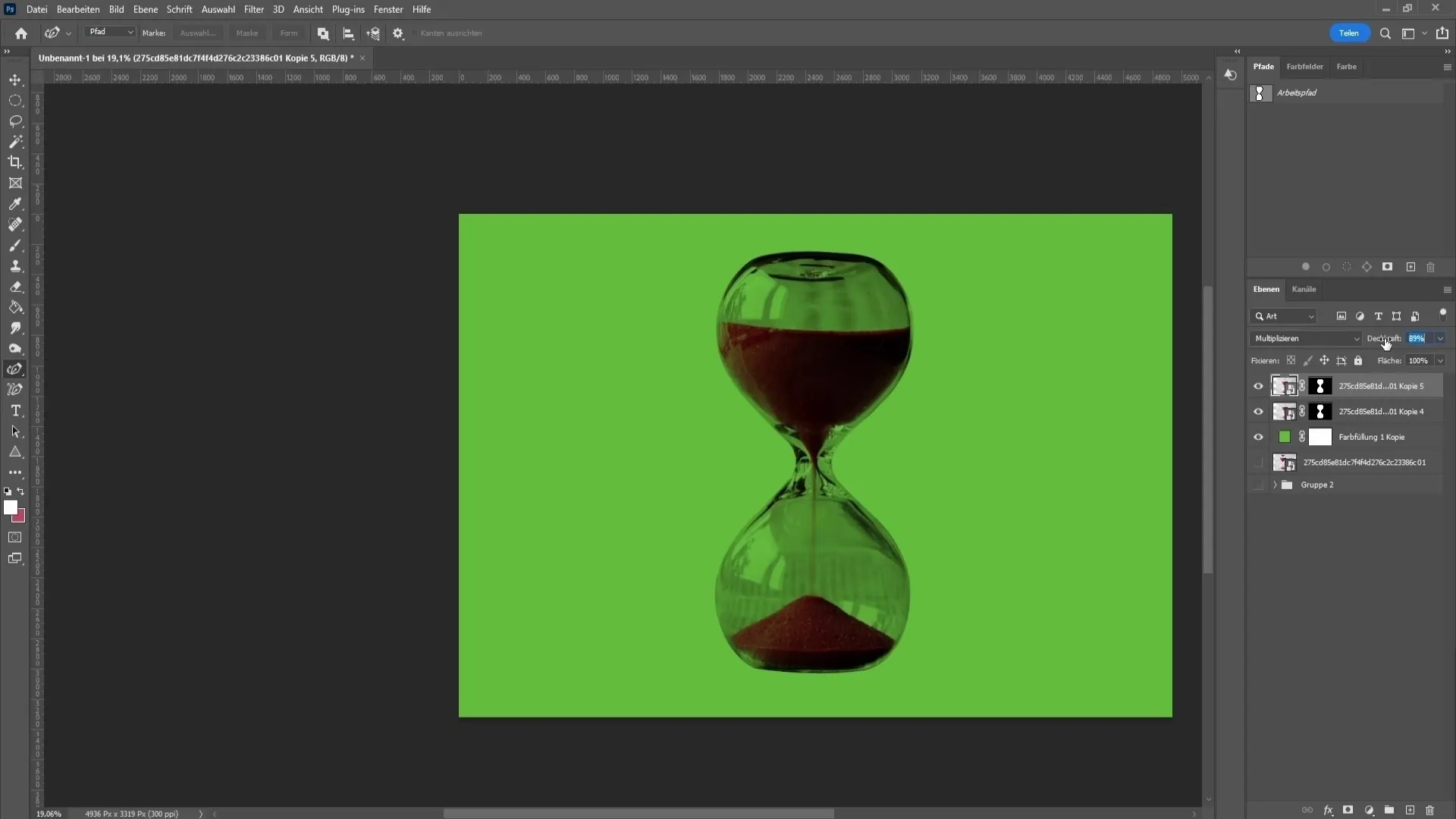 Effective cutting out of glass in Photoshop