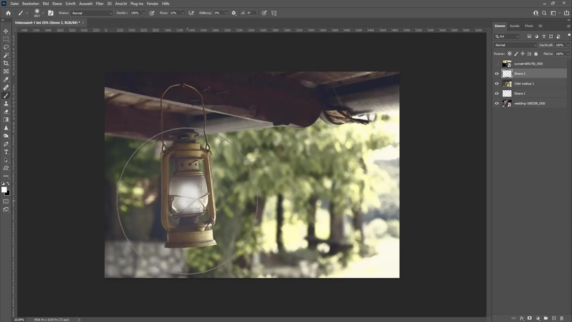 Creating artificial light in Photoshop - A step-by-step guide