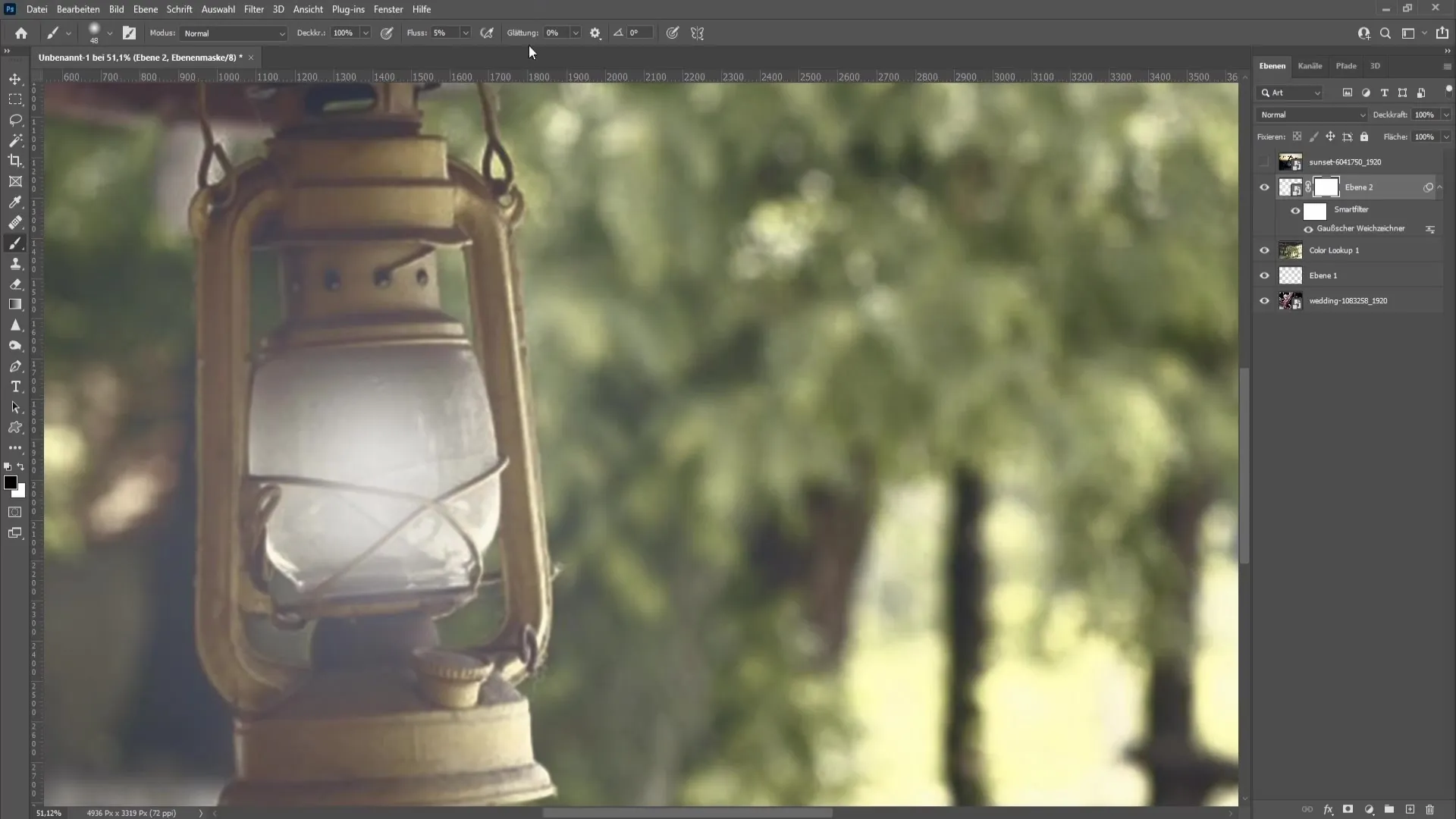 Creating artificial light in Photoshop - A step-by-step guide