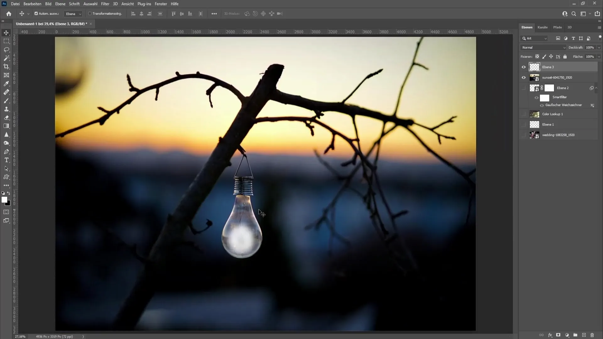 Creating artificial light in Photoshop - A step-by-step guide