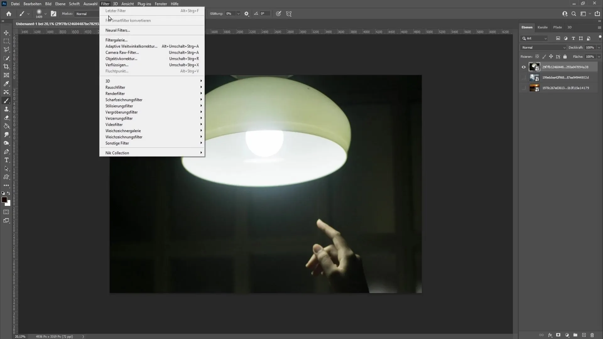 Dimming lights in Photoshop - Step-by-step guide