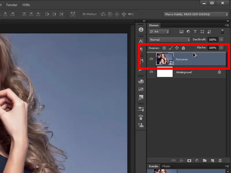 Photoshop-Composing - Api dan Es - Bagian 02: Membuat garis kontur sebagai persiapan untuk api.