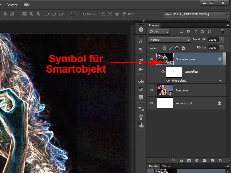 Photoshop-Composing - Oheň a led - Část 02: Vytvoření obrysů k přípravě na oheň.