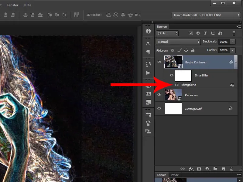 Photoshop-Composing - Api dan Es - Bagian 02: Membuat kontur sebagai persiapan untuk api