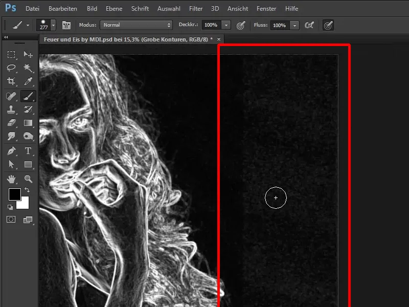 Membuat komposisi Photoshop - Api dan Es - Bagian 02: Membuat kontur untuk persiapan api