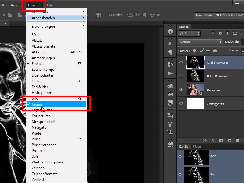 Photoshop composing - Fire and ice - Part 02: Creating contours in preparation for the fire