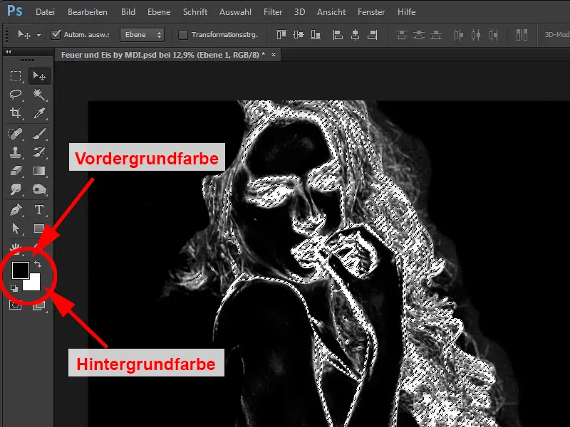 Photoshop-Compositie - Vuur en IJs - Deel 02: Contouren maken ter voorbereiding op het vuur