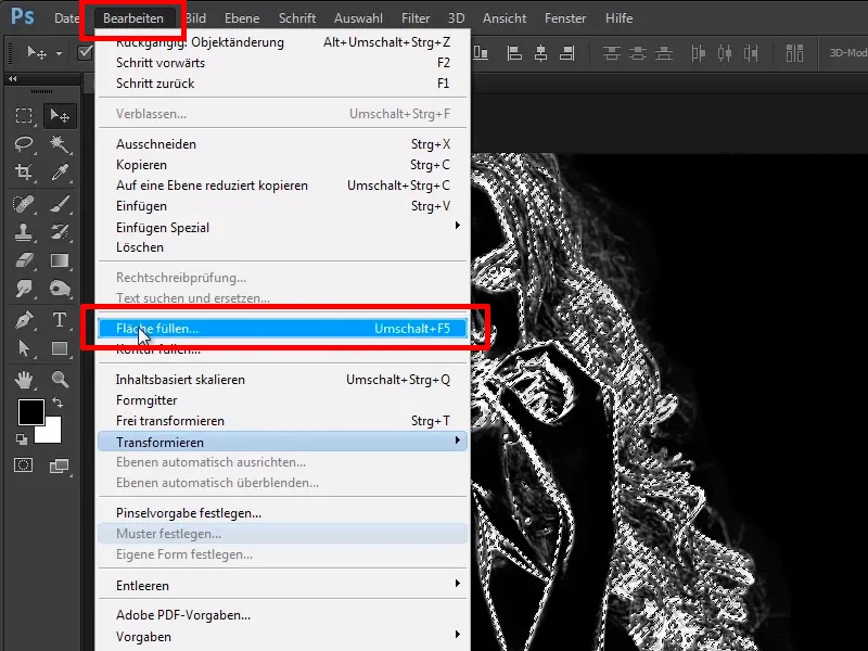 Photoshop-Composing - Feu et glace - Partie 02 : Création des contours en préparation du feu