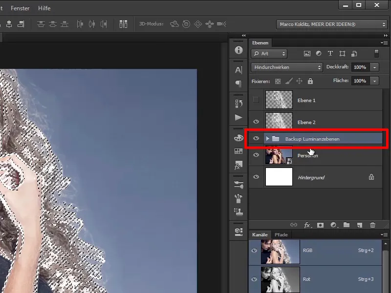 Photoshop-Composing - Api dan Es - Bagian 02: Membuat garis kontur sebagai persiapan untuk api