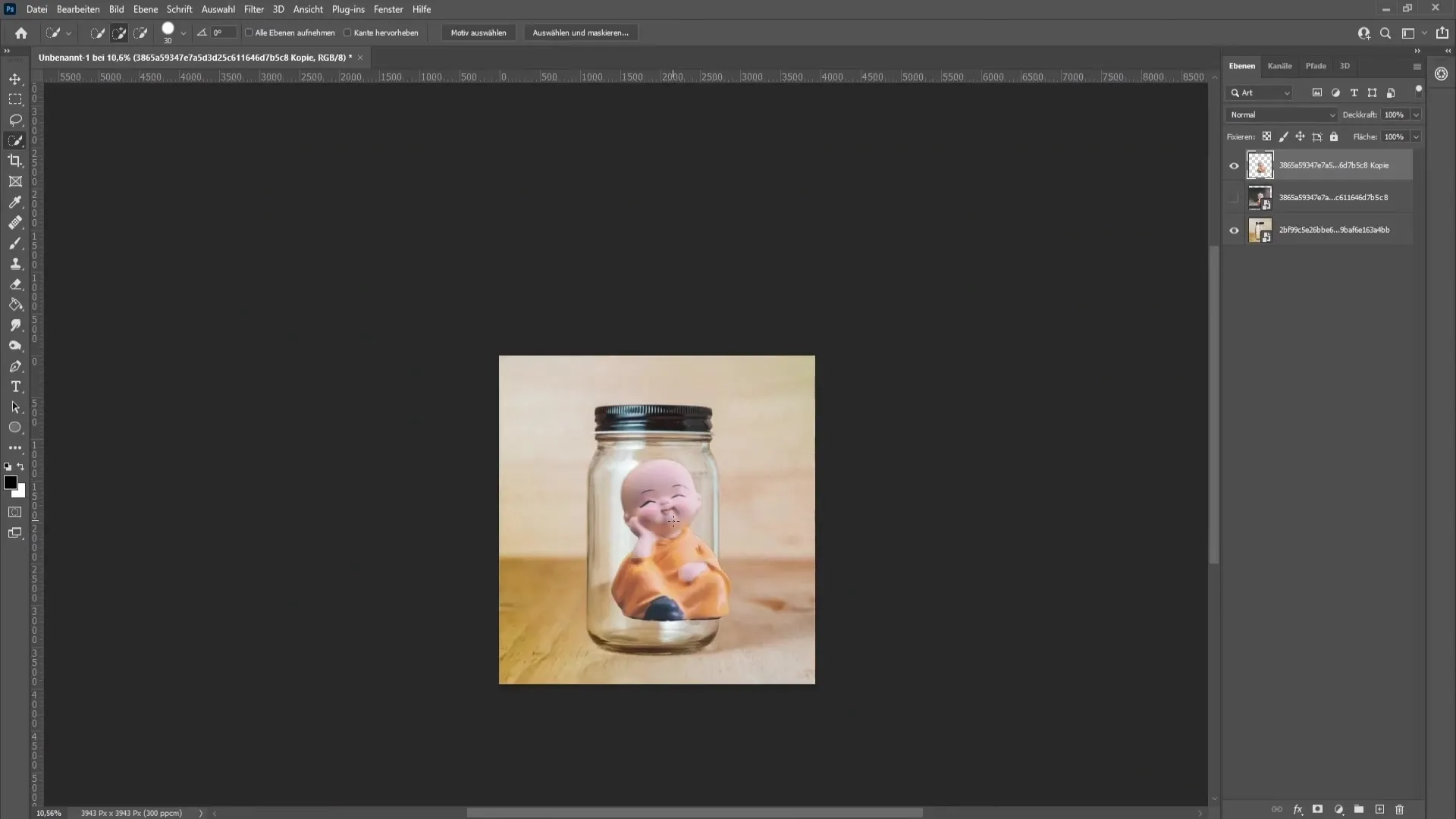 Realistically adding an object into a glass - Step-by-step guide for Photoshop