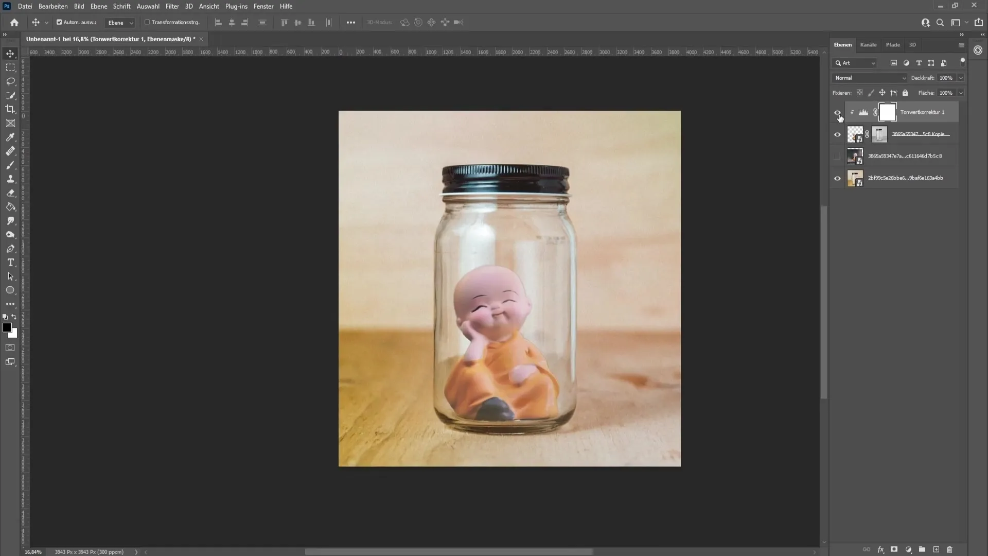 Realistically insert an object into a glass - step-by-step guide for Photoshop