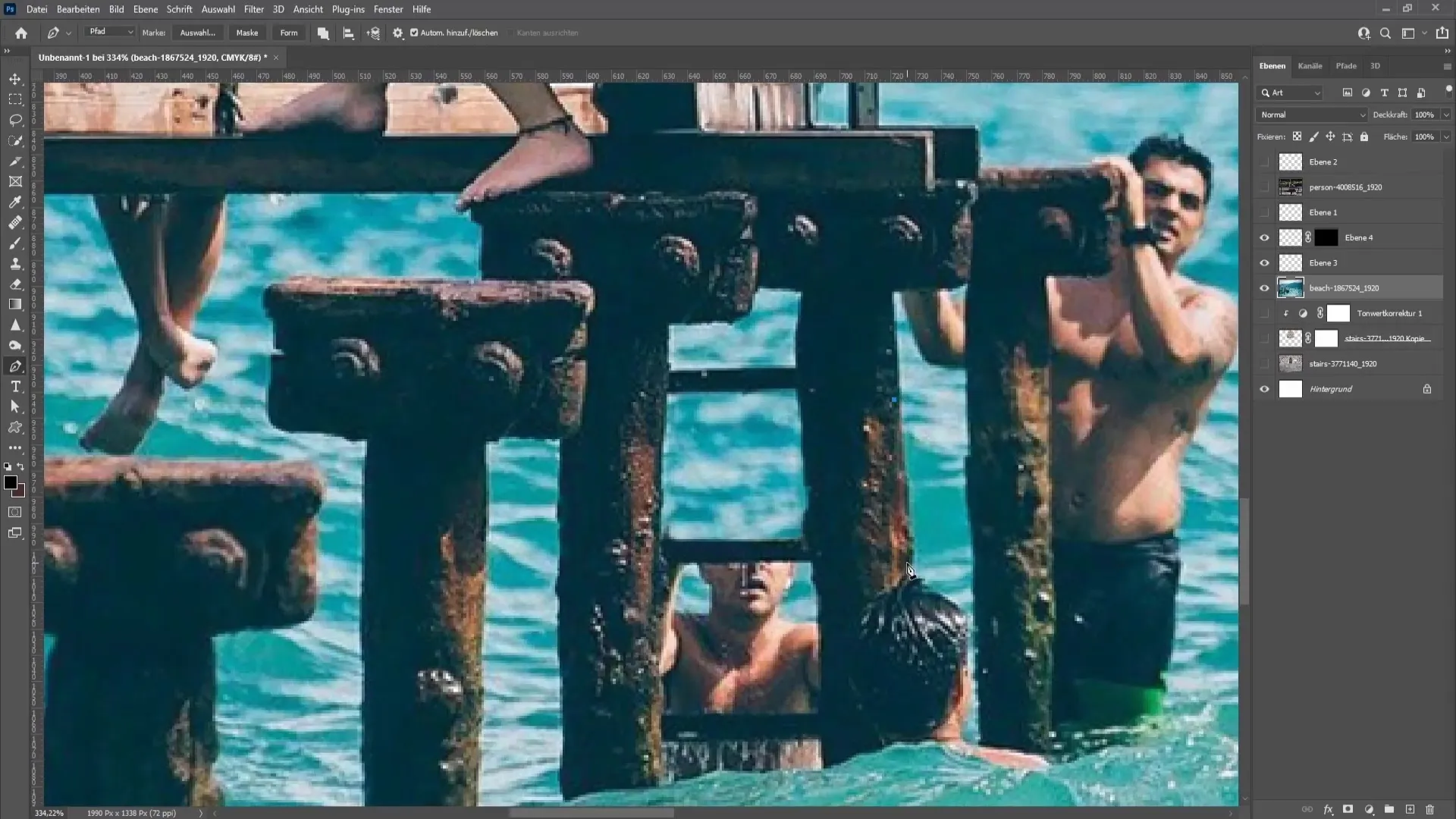 Remove objects or people from images - Step-by-step instructions with Photoshop