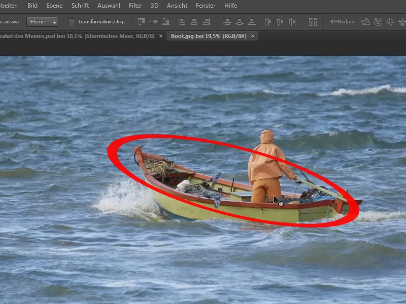 Photoshop-Composing - Orakel Lautan - Bagian 02: Membuang latar belakang dan menempatkan perahu