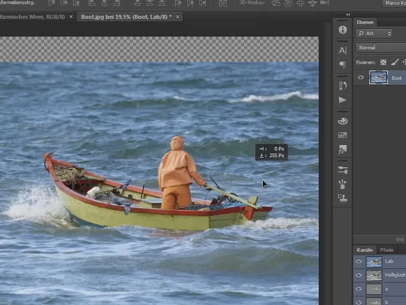 Photoshop-Composing - Ramalan Laut - Bagian 02: Memotong dan meletakkan perahu