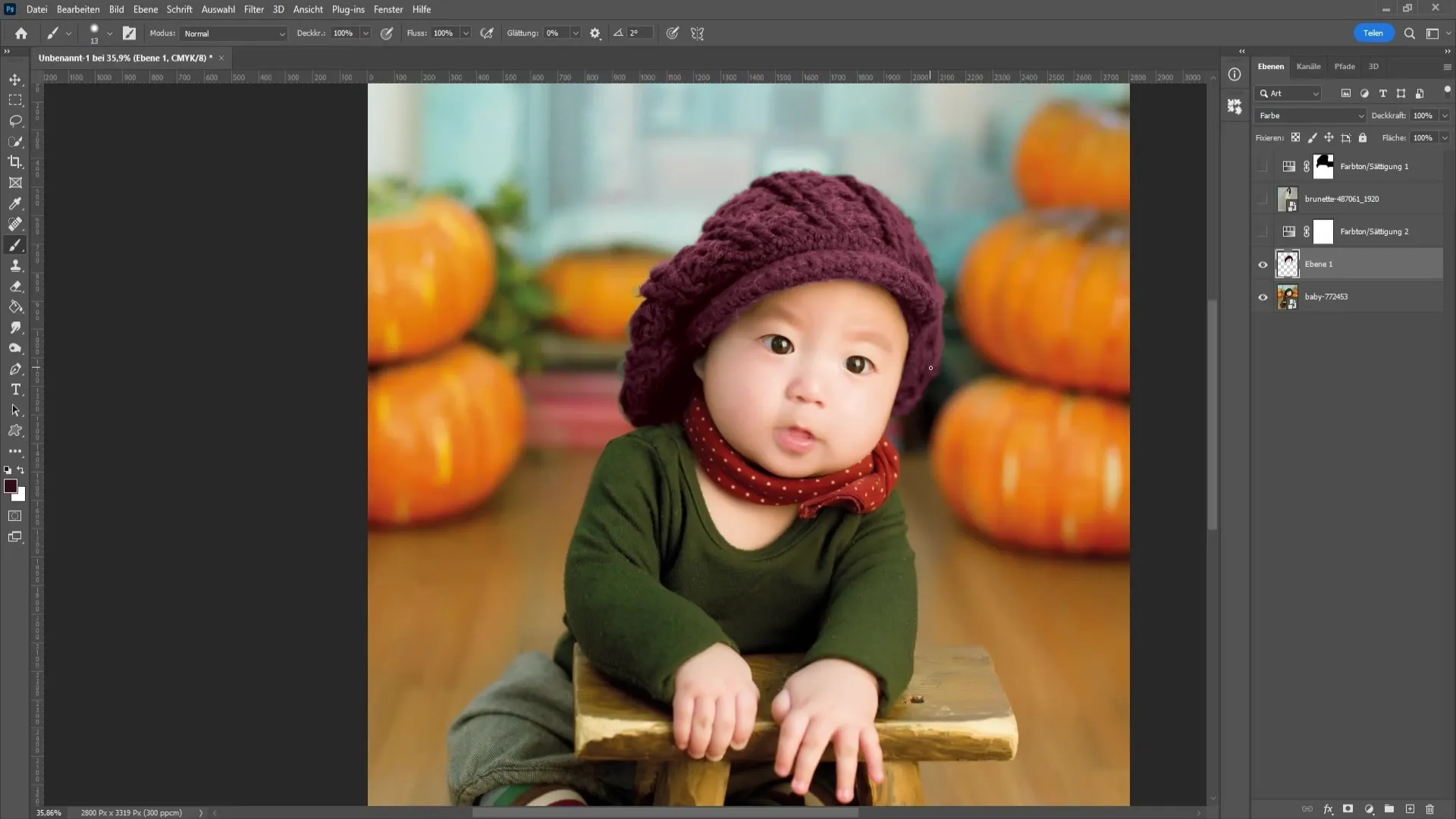 Change of color in Photoshop - Step-by-step guide