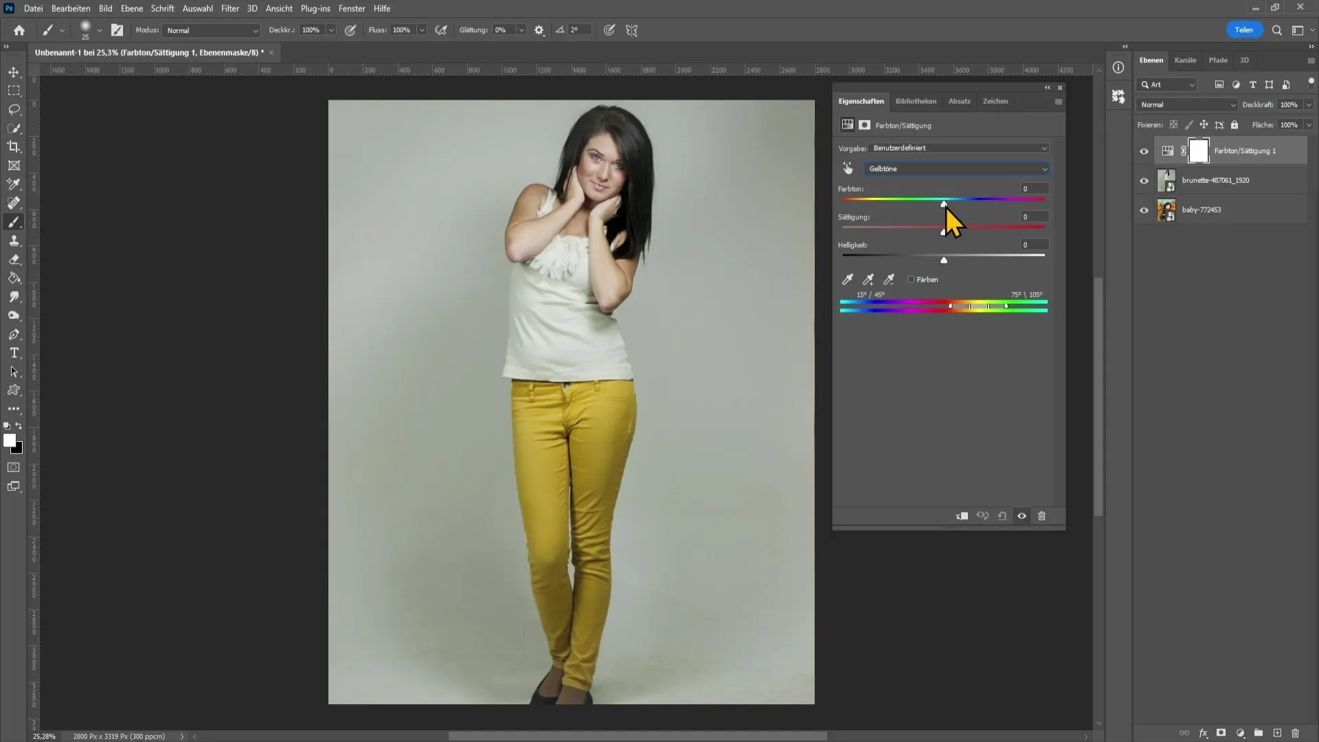 Perubahan warna di Photoshop - Petunjuk langkah demi langkah