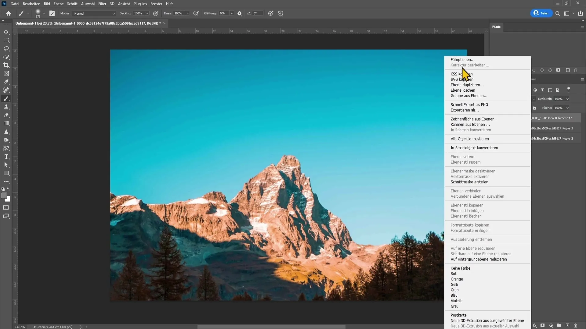 Remove tonal value breaks effectively in Photoshop