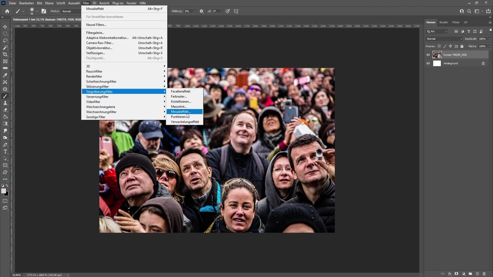 Pixelate faces quickly and easily in Photoshop