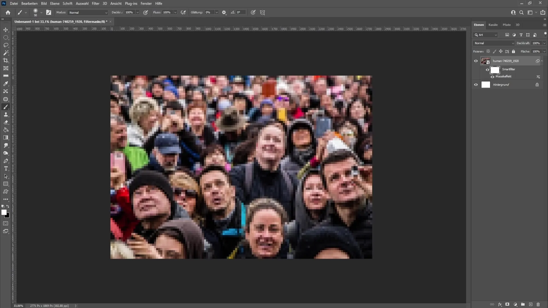 Pixelate faces quickly and easily in Photoshop